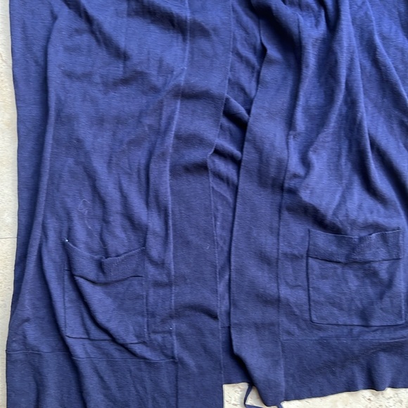 AUGUST SILK NAVY LONG CARDIGAN XL - Picture 4 of 5